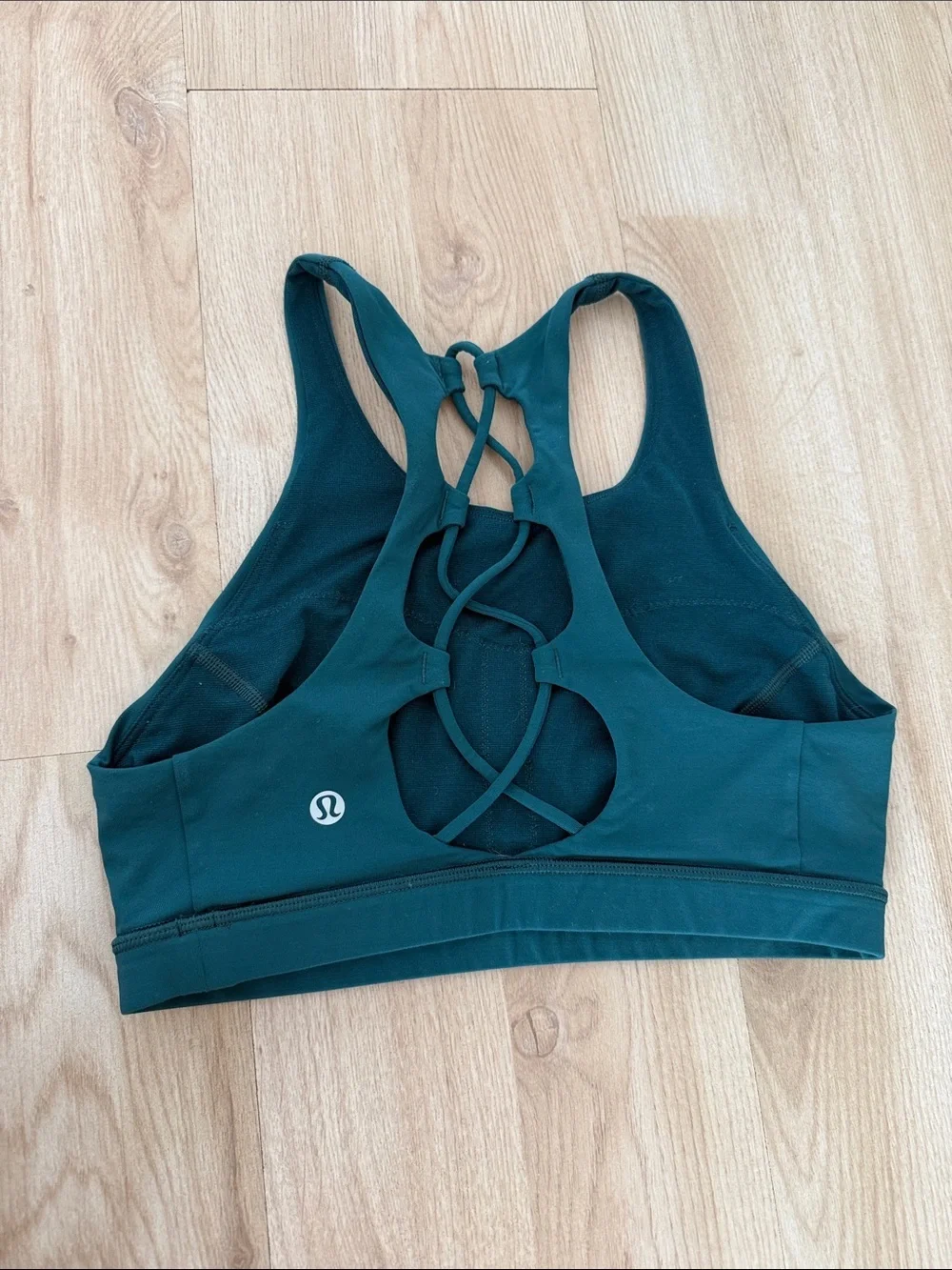 lululemon athletica High-Neck Strappy Sports Bra - Teal Green